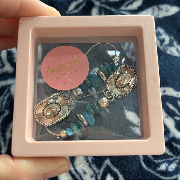 Handcrafted by @carolynhenski Western Cowboy Hat Dangle Earrings - Picture 3 of 4